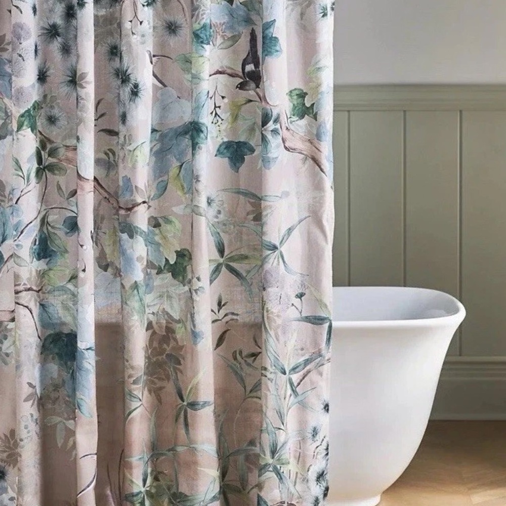 New Anthropologie Colliere Cotton Shower Curtain 72” Square